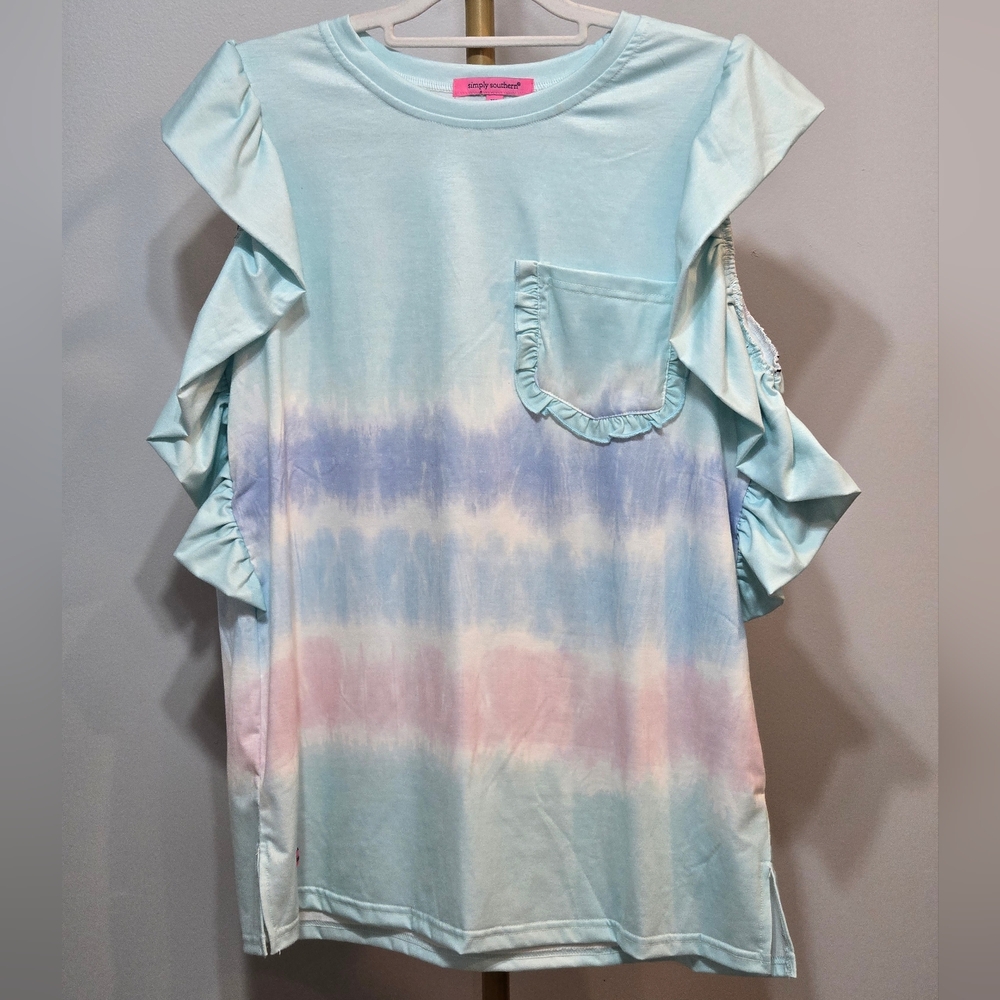 Simply Southern Tie-Dye Ruffle Blouse